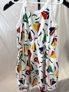 Hanna Andersson White Tee with Subtle Multicolor Print